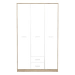 Wardrobe Serenity 3-leaf sonoma-white 118.5x54x196.5cm