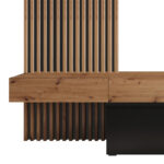 TV unit Litende black-sonoma melamine 249.5x42x199.5cm - Image 4