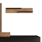 TV unit Litende black-sonoma melamine 249.5x42x199.5cm - Image 5