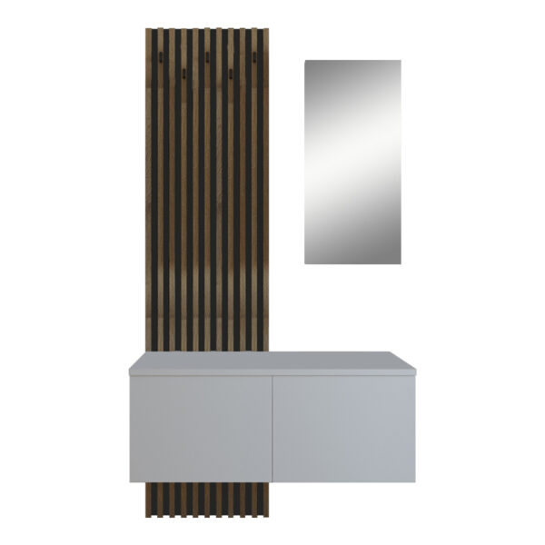 Entrance furniture Arika white-sonoma 100x37x199.5cm