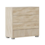 Комода од меламин Bruse во нијанса на сонома-даб 96,7x40,5x92,9 см