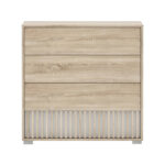 Bruse melamine chest of drawers in sonoma-oak shade 96.7x40.5x92.9cm - Image 3