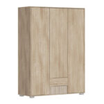 Bruse melamine wardrobe in sonoma-oak shade 148.5x56.5x203.2cm