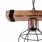 Ceiling light PWL-1033 E27 walnut-black 28.5x15x50cm - Слика 3