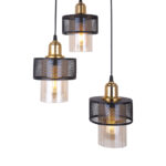 3-light ceiling light PWL-1045 E27 black-gold D30x85cm - Слика 2