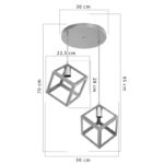 Ceiling light Deepora E27 golden 30x65x80cm - Слика 3