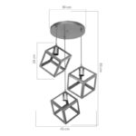 Ceiling light Deepora E27 white 30x80x80cm - Image 3