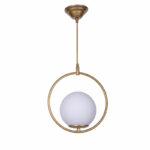 Таванска светилка Елијас Е27 златно-бела Д25x56 см