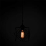 Ceiling light Alama E27 black 20x20x74cm - Слика 2