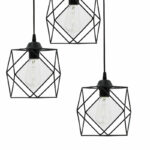 3-light ceiling light Karin E27 black 30x30x90cm - Слика 2