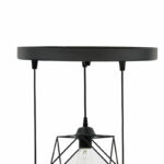 3-light ceiling light Karin E27 black 30x30x90cm - Слика 3