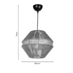Ceiling light Efkol natural D32x70cm - Image 4
