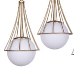 Three-light ceiling lamp Udren white-gold 50x20x78cm - Image 2