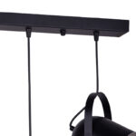 Three-light ceiling lamp Biole black 50x6x70cm - Слика 3