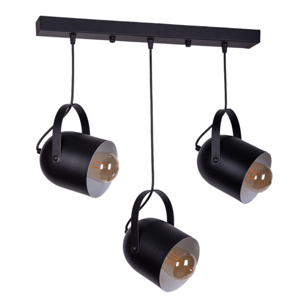 Three-light ceiling lamp Biole black 50x6x70cm