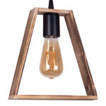 Single light ceiling lamp Trigol brown wood 25x4x96cm - Image 2