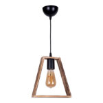 Single light ceiling lamp Trigol brown wood 25x4x96cm