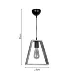Single light ceiling lamp Trigol brown wood 25x4x96cm - Image 4