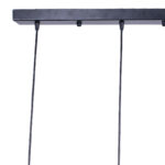 Four-light ceiling lamp Tigly black metal 80x20x60cm - Слика 3