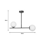 Ceiling light Opedro gold metal 60x30x40cm - Слика 2