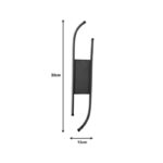 Wall lamp Yalin led black metal 15x4x30cm - Слика 2