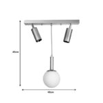 Ceiling light Barten E27 black metal 50x15x55cm - Слика 2