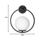 Wall lamp Blento E27 black metal D20x20cm - Image 2