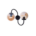 2-light wall lamp Verco E27 black metal D35x45cm