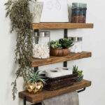 Wall set unit Suny solid pine wood walnut-black 75x9x68cm - Image 2