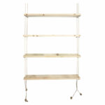 Wall set unit Rabia solid wood natural 99x16x170cm - Image 2