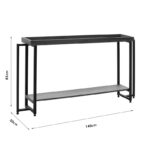 Console Nolan walnut-black 140x30x85cm - Image 5