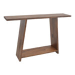 Console Edgar natural pine wood 30mm walnut 139x29x90cm