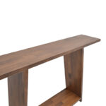 Console Edgar natural pine wood 30mm walnut 139x29x90cm - Image 3