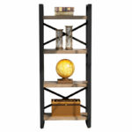 Bookcase Crimson walnut-black 50x22x150cm - Слика 3