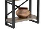 Bookcase Crimson walnut-black 50x22x150cm - Слика 4