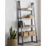 Bookcase Ryder walnut-black 75x36x185cm - Image 2
