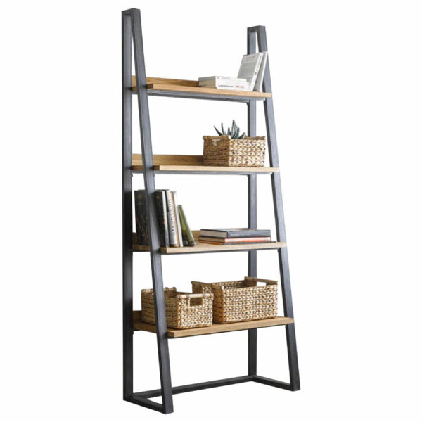 Полица за книги Ryder орев-црна 75x36x185 см