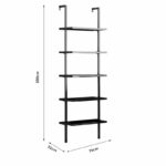 wall shelf Harris black 60x22x200cm - Image 3