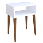 Nightstand Hank white-walnut 45x30x60cm
