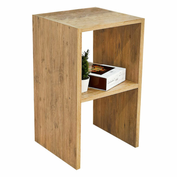 Side table Leofric oak melamine 30x30x60cm