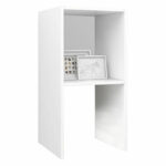 Помошна масичка Леофрик бел меламин 30x30x60 см