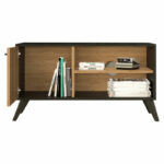 Tv stand-Medium sized buffet Flipter melamine sonoma-black 100x40x51cm - Image 3