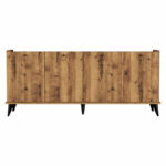 Buffet Lireta melamine walnut-black 182x41x82.5cm - Слика 3