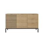 Buffet Leodrif melamine oak-black 140x40x80cm - Слика 3