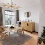 Buffet Tajesy melamine dark grey-oak 180x40x78cm - Слика 2