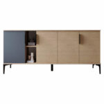 Buffet Tajesy melamine dark grey-oak 180x40x78cm - Слика 3