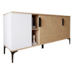Buffet Tajesy melamine white-oak 180x40x78cm