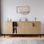 Buffet Tajesy melamine oak 180x40x78cm - Слика 2