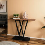 Console Wirmo walnut meamine-black metal leg 110x30x80cm - Image 2