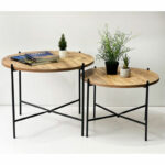 Coffee table Forfu set 2 pieces oak-black - Слика 2